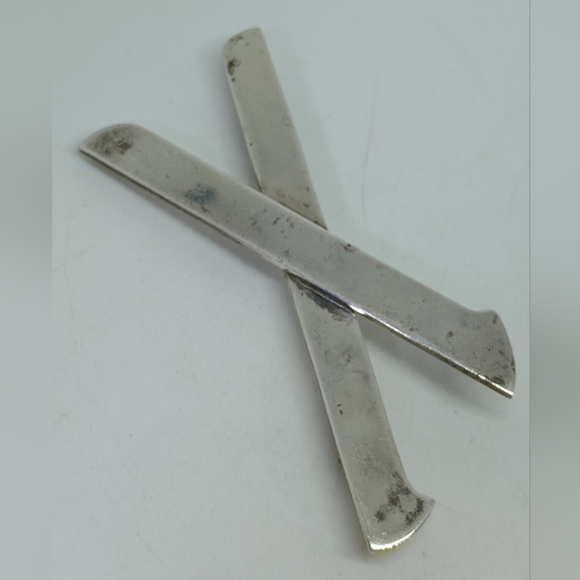 * vintage Mexico Taxco sterling silver 925 modernist X brooch pin - Picture 2 of 6